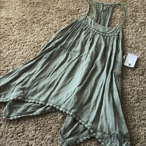 Charlotte Russe khaki green blouse